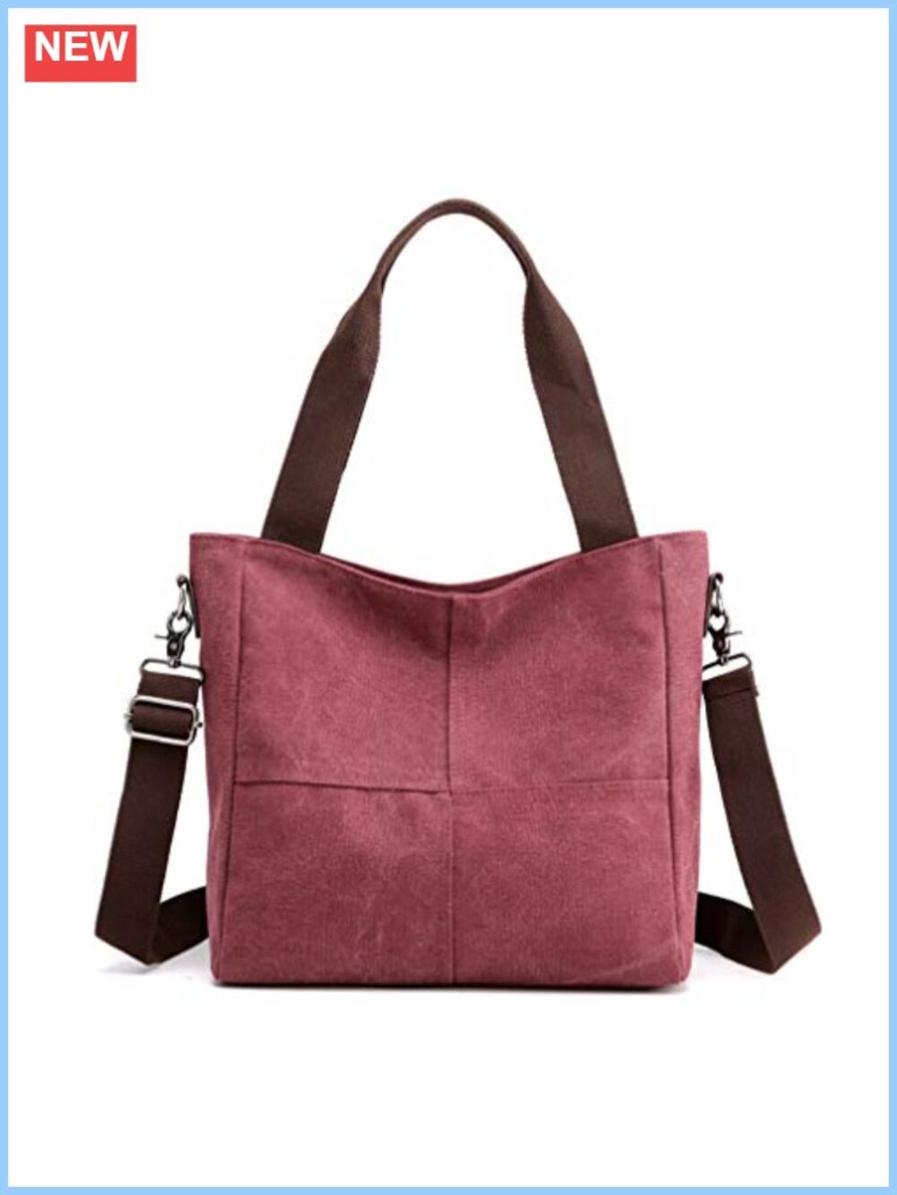 Small Canvas Tote Bag Shoulder Crossbody Work Travel Satchel
